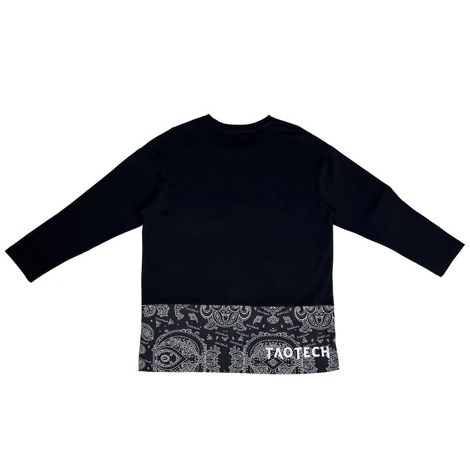 ロングスリーブＴ(ペイズリー切り替え)