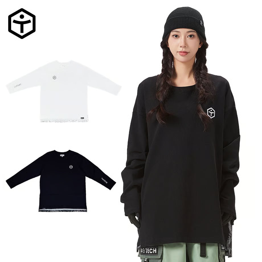 ロングスリーブＴ(ペイズリー切り替え)