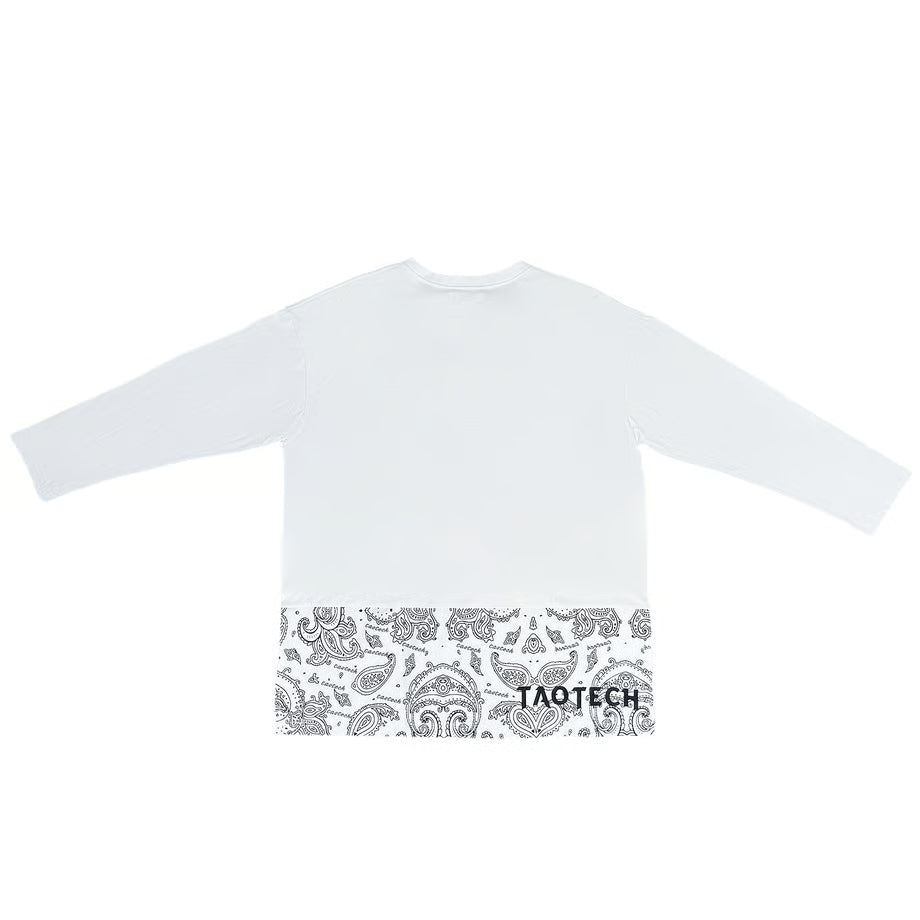 ロングスリーブＴ(ペイズリー切り替え)