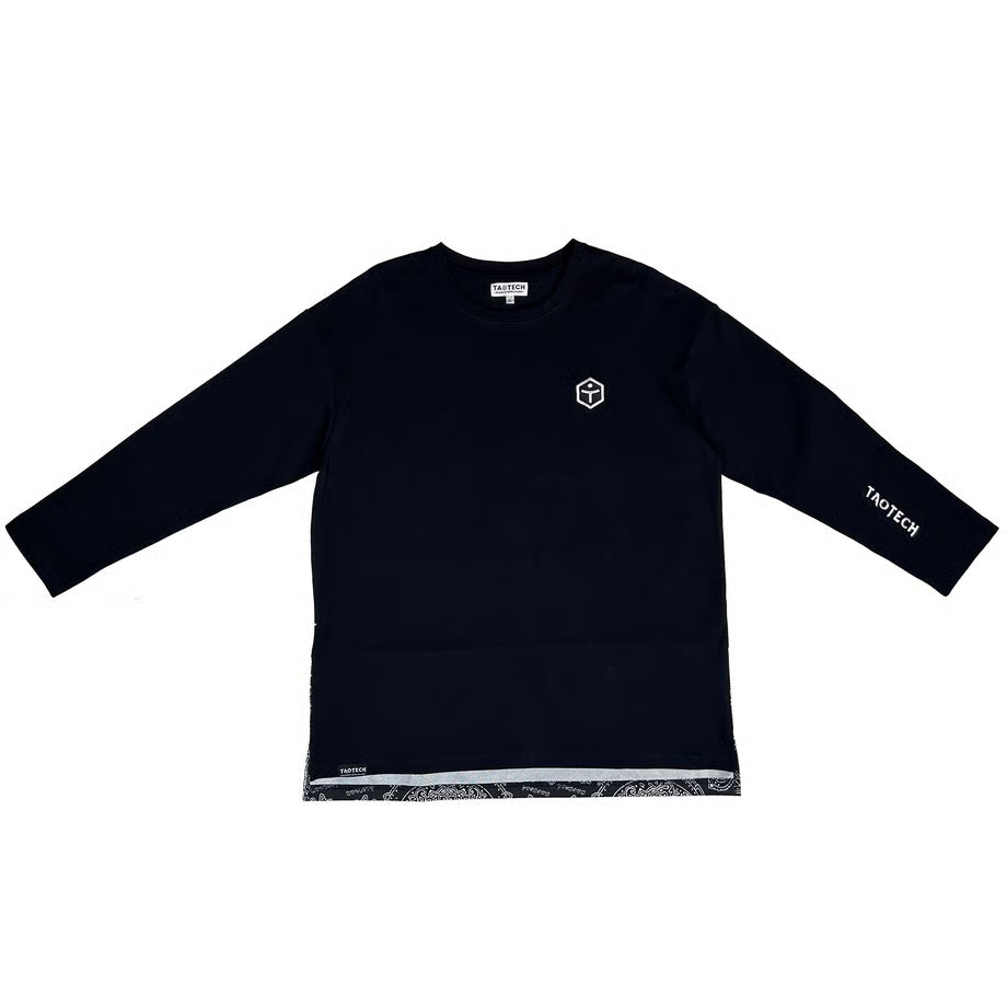 ロングスリーブＴ(ペイズリー切り替え)