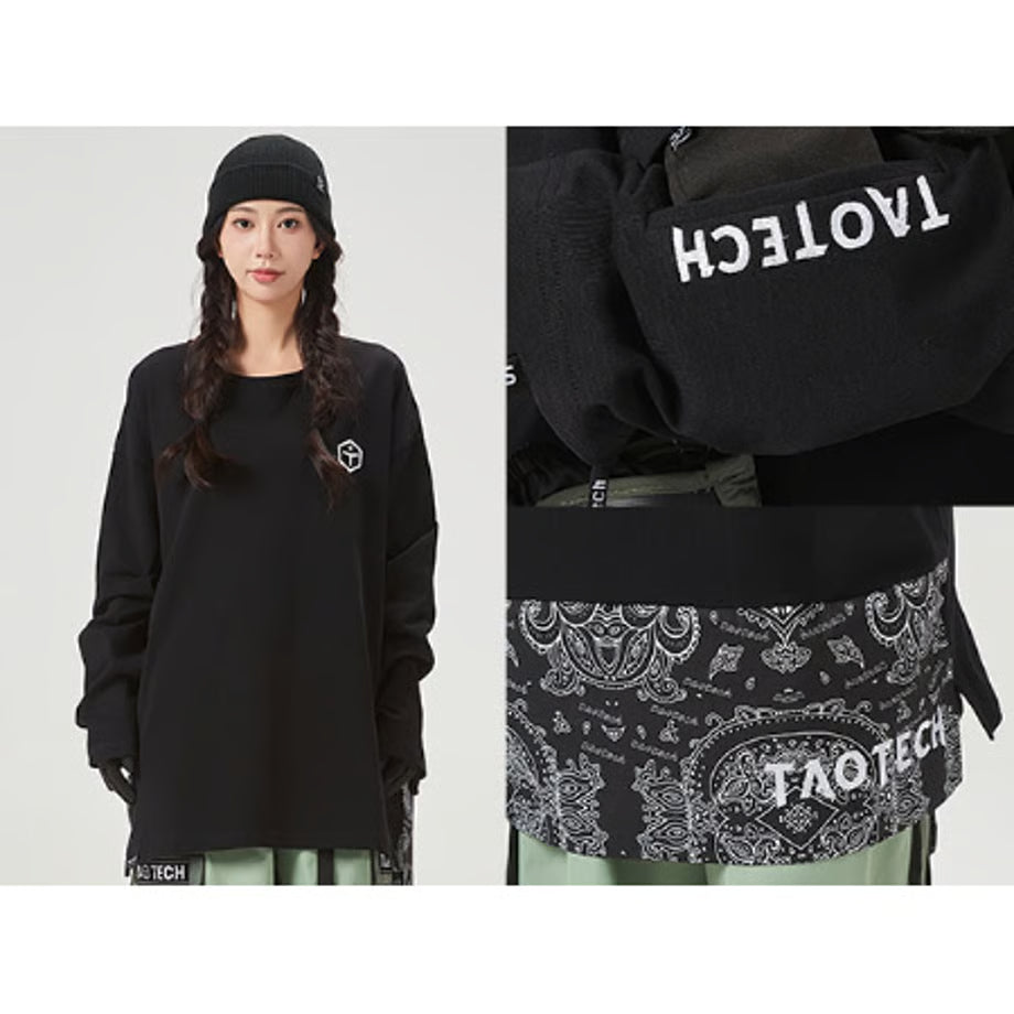 ロングスリーブＴ(ペイズリー切り替え)